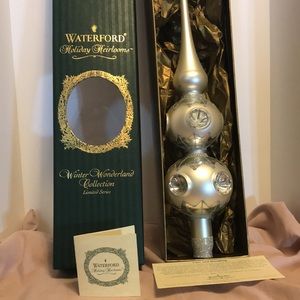 Vintage WATERFORD Holiday Heirlooms Star Cut Tree Topper 1997 Collection